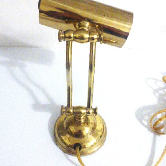 CNS1- FOLDABLE Portable Lamp BRASS LAMP Desk Lamp Table Light Vintage Brass - Picture 7 of 11